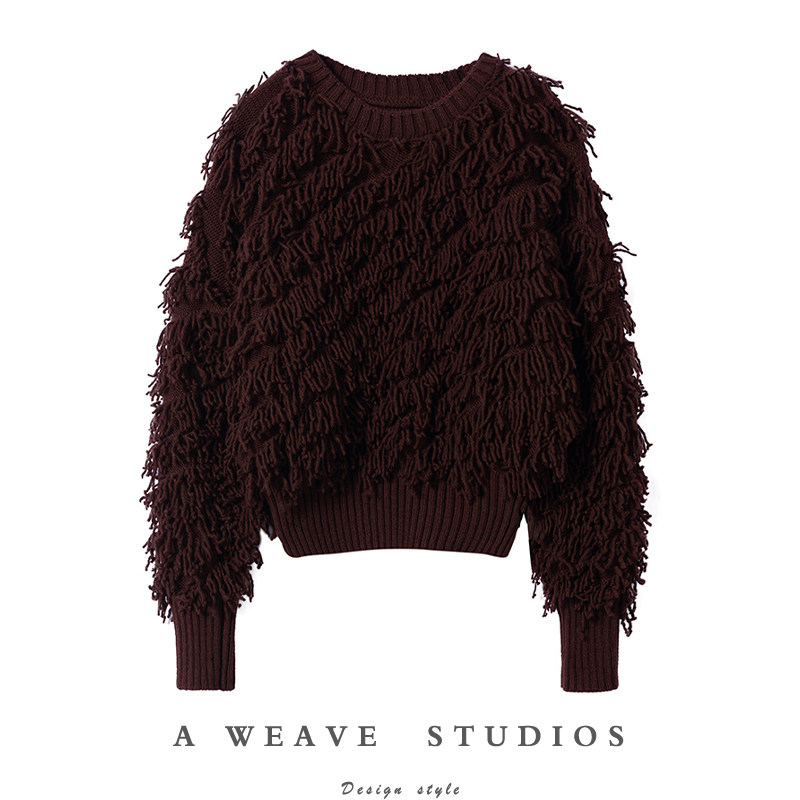 金贝绒〓绒+〓特 现货圣诞红毛毛流苏羊绒毛衣女2024春,女装/女士精品,羊绒衫,淘宝优惠券,粉丝福利购,淘宝优惠卷