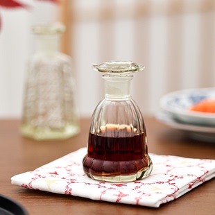 日本进口Hirota广田硝子一滴不漏酱油瓶复古手工日式家用玻璃油瓶