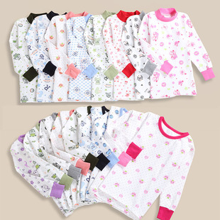 儿童保暖内衣纯棉秋衣男童女童单衣打底单件长袖上衣全棉宝宝睡衣