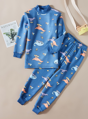 儿童保暖内衣加绒套装加厚中大童宝宝冬季睡衣男童装女童秋衣秋裤