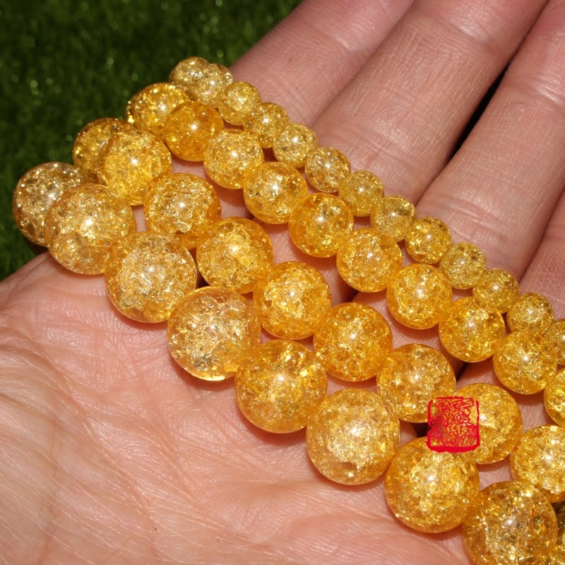 水晶 金黄色爆花晶半成品 圆珠串珠散珠 DIY手工饰品手串项链配件,饰品/流行首饰/时尚饰品新,其他DIY饰品配件,淘宝优惠券,粉丝福利购,淘宝优惠卷