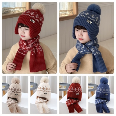 儿童针织毛线帽保暖护耳帽