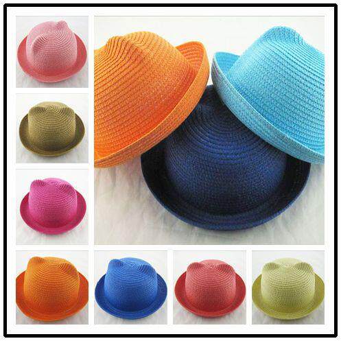 萌帽日本帽子女夏天韩版可爱猫耳朵草帽亲子遮阳帽大帽檐可爱百搭