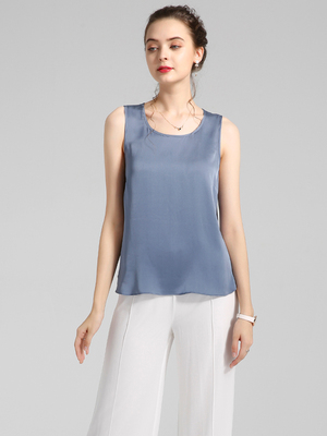 内搭无袖重磅真丝背心女女