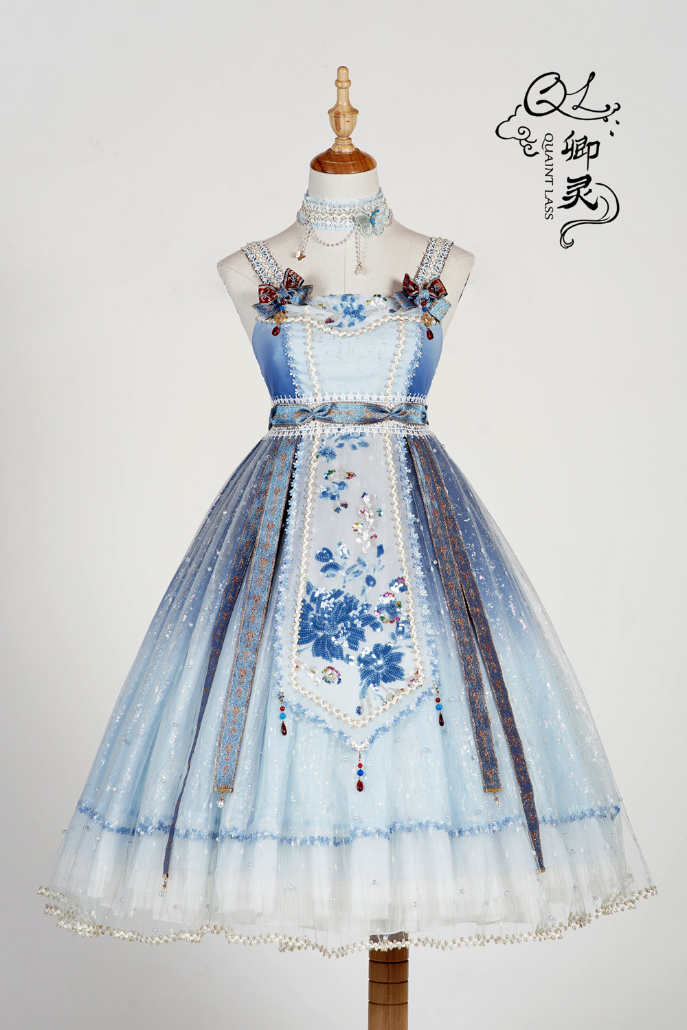 ql卿灵原创正版lolita二次元洋装【筑梦蝶】中华风国风洛丽塔连裙