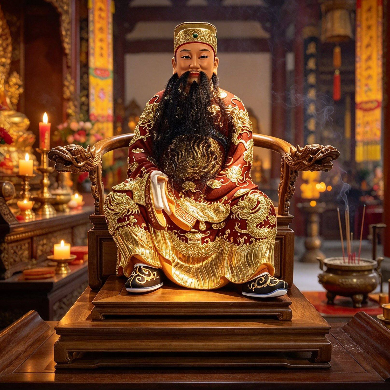 李府王爷李千岁尺三脱身神像16寸