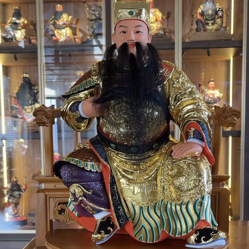 五府朱府千岁朱王爷四王爷朱叔裕南鲲王神像金身玄关摆件木雕樟木