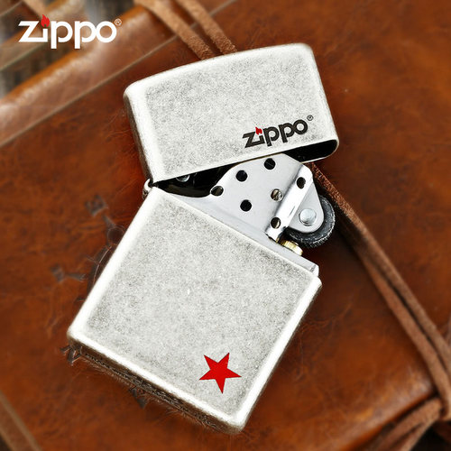 zippo打火机古银标志五星