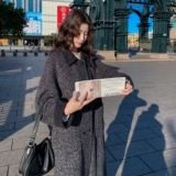 （）羊毛双面呢外套长款星空呢2C373-2616-P275-K388，女装毛呢外套，2C373