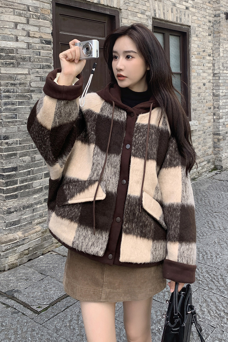 （主推）假两件连帽毛呢外套加棉加厚2C373-D0901-P185-K278,女装毛呢外套,2C373