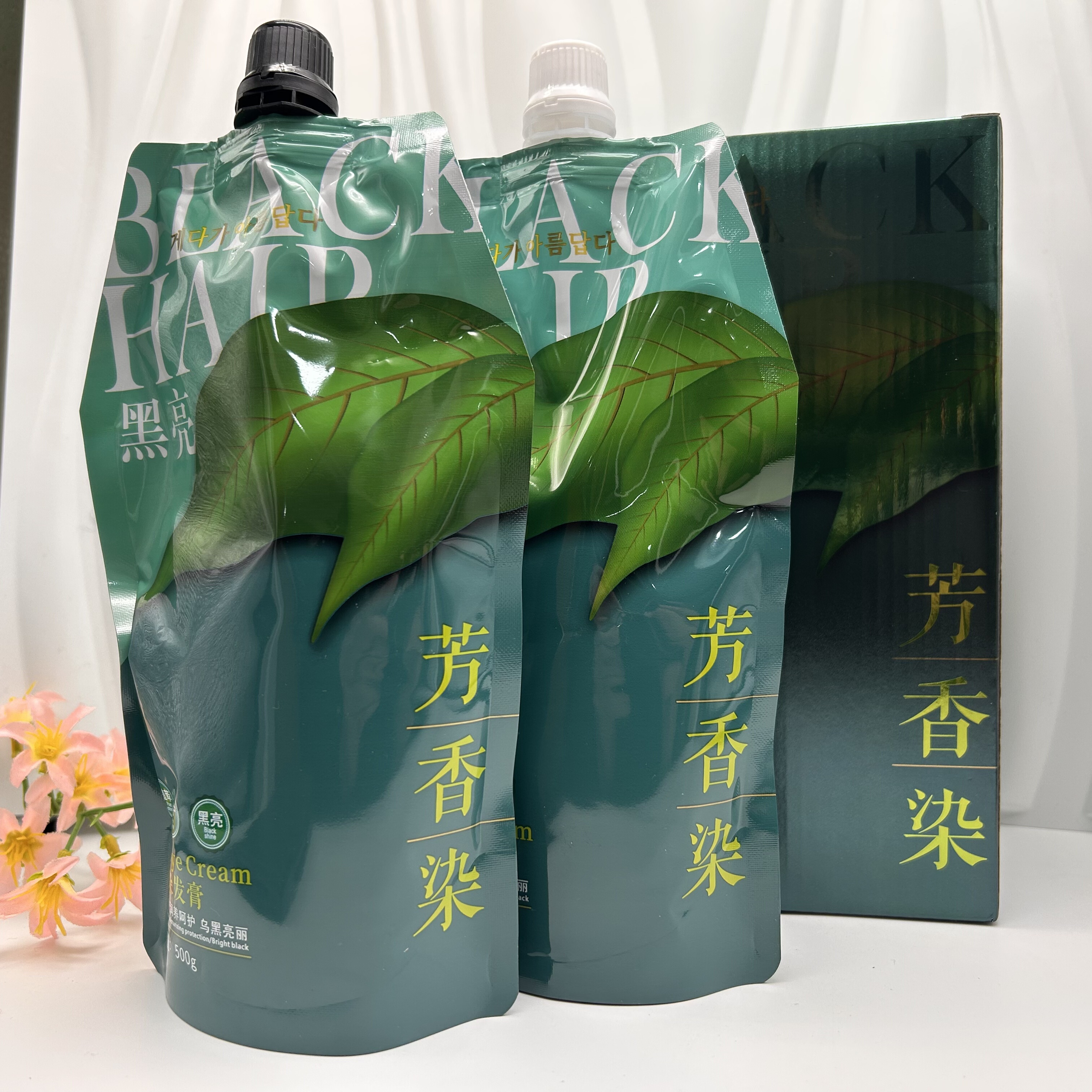 鑫姿芳香染发膏22-0无氨不沾头皮清水配方盖白发固色染发剂正品