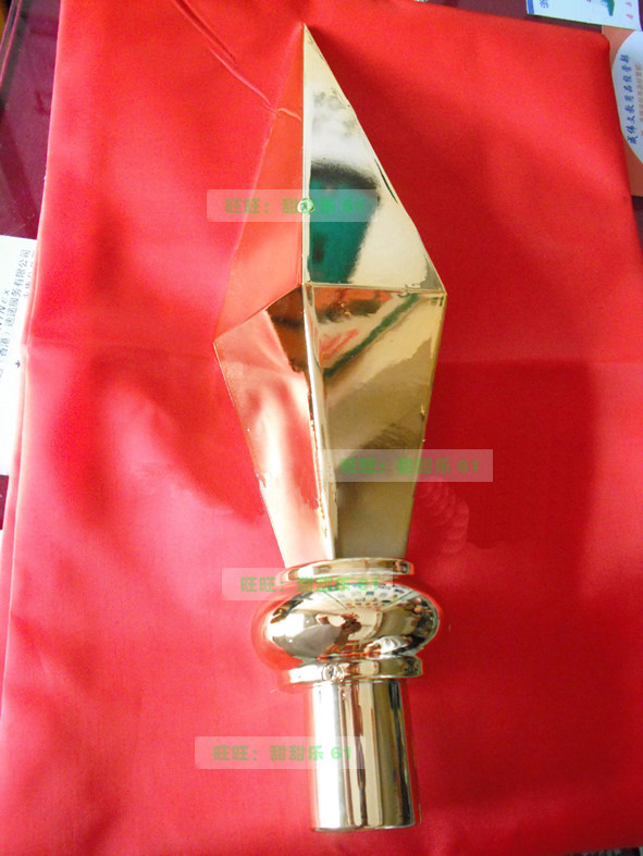 礼堂旗金属镀钛枪头大号红旗枪头 红鹰枪头旗配件