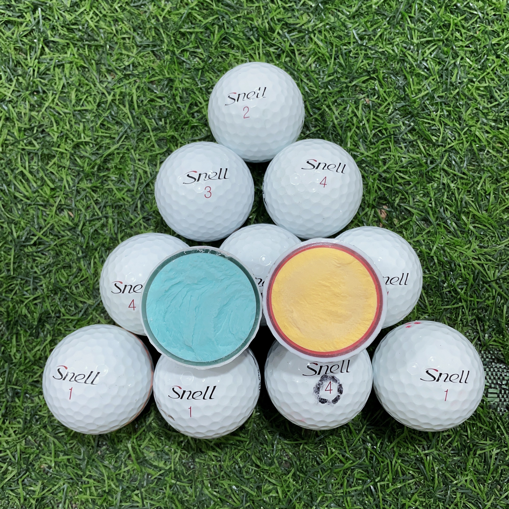 特价清仓韩国SNELL高尔夫二手球三四层高性能下场比赛用球
