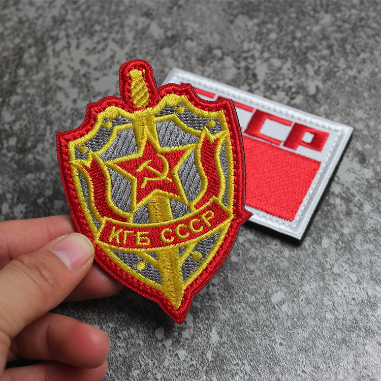 苏联cccp刺绣魔术贴章 士气章 镰刀臂章 个性背包贴 创意布贴徽章