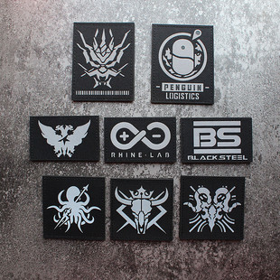 精品激光雕刻反光魔术贴明日方舟士气章背包贴龙门近卫局臂章徽章