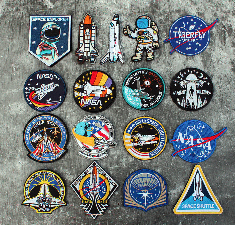 美国航空航天局徽章太空总署阿波罗宇航员魔术贴臂章刺绣衣服贴章