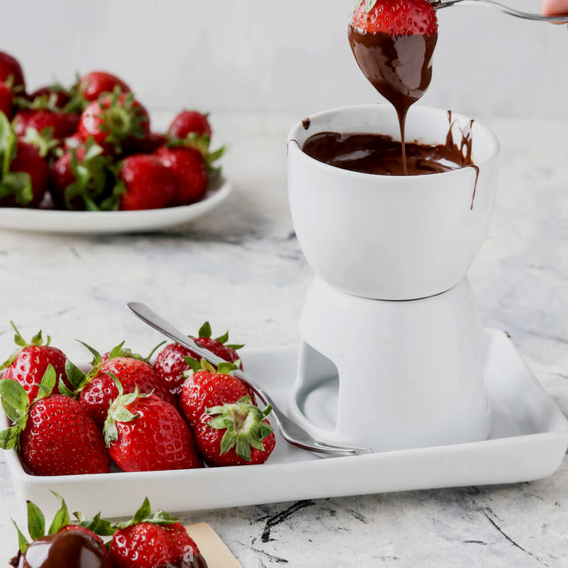 陶瓷巧克力火锅套装冰激淋水果火锅乳酪火锅恒温蜡烛炉迷你小火锅