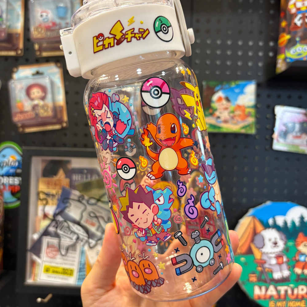 原创可爱宝可梦可达鸭口袋妖怪宠物小精灵UV转印贴防水防晒水晶标