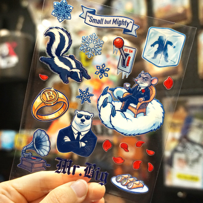 Mrbig动漫电影疯狂动物城2大先生卡通教父转印贴UV防水防晒水晶标