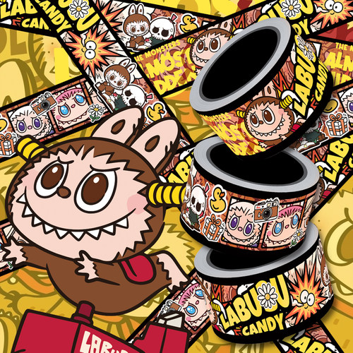 拉布布潮牌卡通防水行李箱贴纸