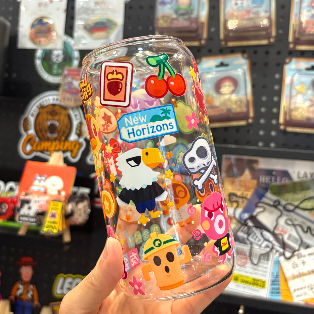 原创可爱岛民动物之森同人村民周边装饰UV转印贴防水防晒水晶标