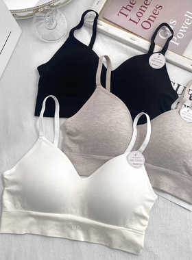 无缝吊带薄款乳胶固定杯聚拢舒适内衣美背莫代尔细肩带抹胸77031