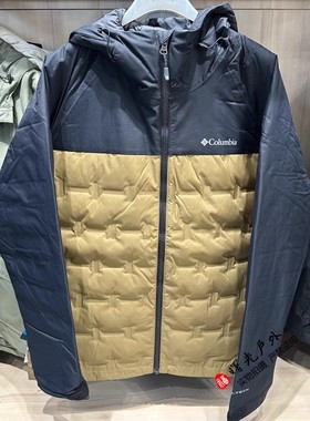 哥伦比亚2024秋冬Columbia男保暖金点热能拒水压胶羽绒服WE7857