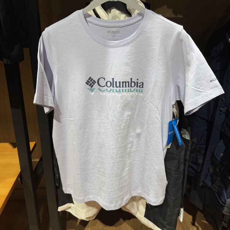 2025春夏款哥伦比亚Columbia女士户外运动休闲纯棉短袖T恤 XR4400