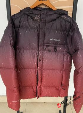 哥伦比亚2024秋冬Columbia男装穿行系拒水鹅绒700蓬羽绒服WE4454