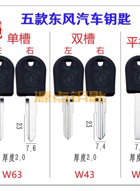 适用东风 货车钥匙 天龙 特种车 汽车钥匙 五款可选 W43 W62 W63