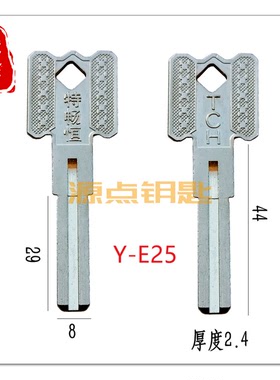 E25 适用特畅恒 叶片 钥匙胚 TCH双面叶片 钥匙坯 源点钥匙