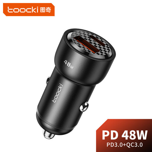 Toocki 48W Car Charger PD QC3.0 Type C USB Phone Charger For iPhone 16 15 14 Pro Max Xiaomi Samsung
