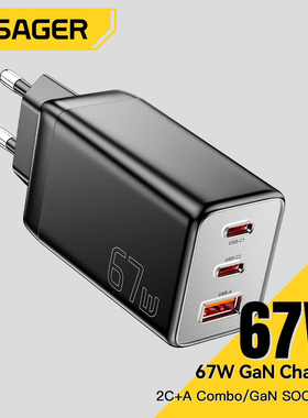 Essager 67W GaN USB Type C Charger For Samsung QC 4.0 PD 3.0 iPhone 15 14 13 Pro Huawei Phone Laptop