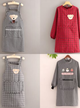 美术画画围裙花店奶茶店工作服