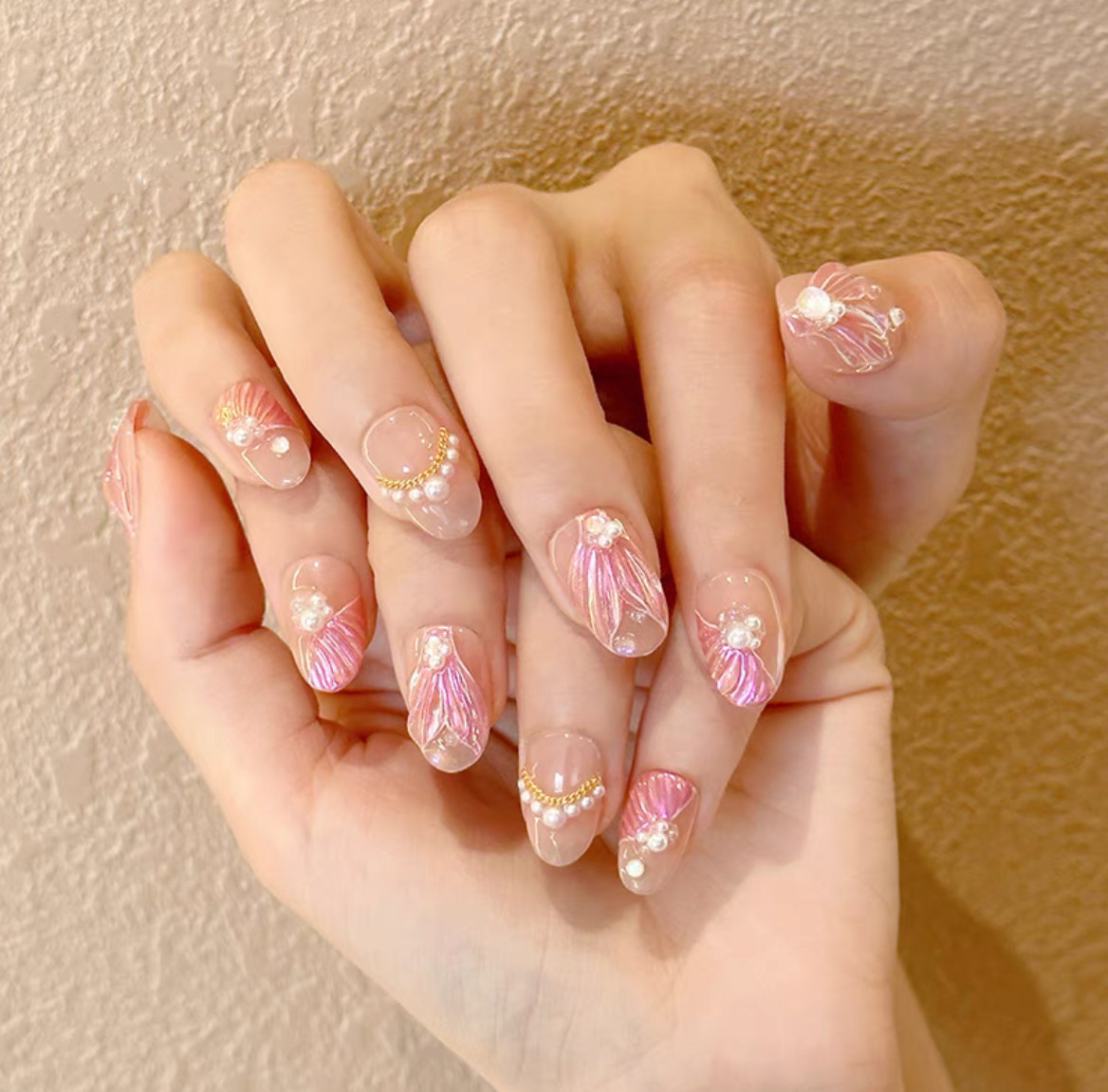 【人鱼公主】纯手工立体浮雕鱼尾设计师款手工穿戴甲