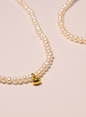 复古ins锁骨链天然珍珠