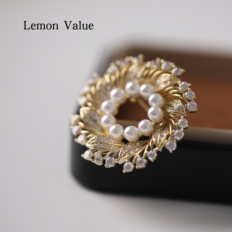 Lemon Value正版花环系列胸针轻奢小众设计感秋冬领针胸花别针礼