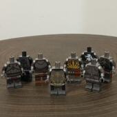 积木人仔 中世纪城堡骑士 四面印刷 头盔 肩甲配件 民兵 开模武器