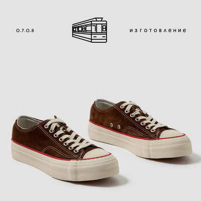 经典复古磨砂牛反绒皮软木中底男士硫化休闲鞋男女厚底皮质帆布鞋