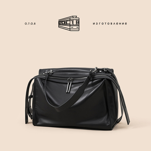 法式 手工头层粒面小牛皮男士 单肩包 男斜跨休闲皮包 简约风