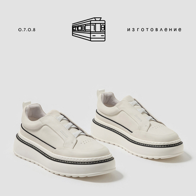 北欧简约风 小牛皮男士套脚轻质EVA厚软底鞋 男休闲一脚蹬小白鞋