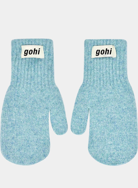 gohi原创针织毛线手套保暖秋冬触屏骑行