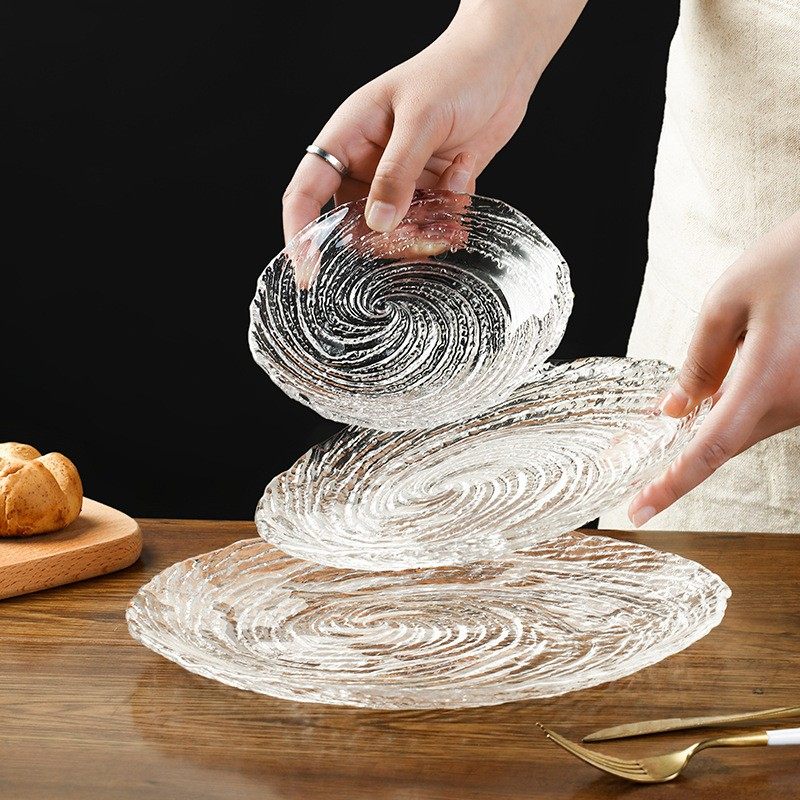 金边玻璃沙拉碗盘面碗米饭碗家用牛排盘点心盘菜盘子水果盘子,餐饮具,盘,淘宝优惠券,粉丝福利购,淘宝优惠卷