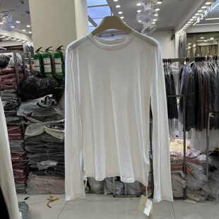 MDENG197摩登G210229正品春季新款纯色简约款天丝羊毛T恤衫女上衣