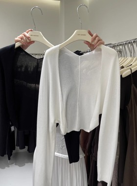 ES MODISH天丝针织开衫女夏季显瘦冰凉长袖防晒外搭披肩上衣3223