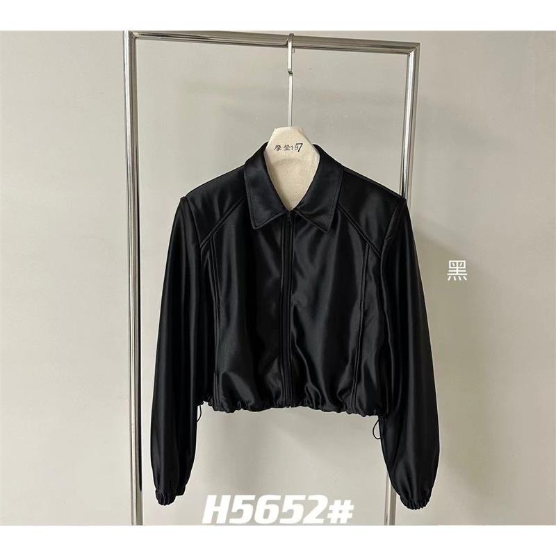 摩登mdeng夏季2025新款简约百搭翻领短款外套女休闲上衣H5652