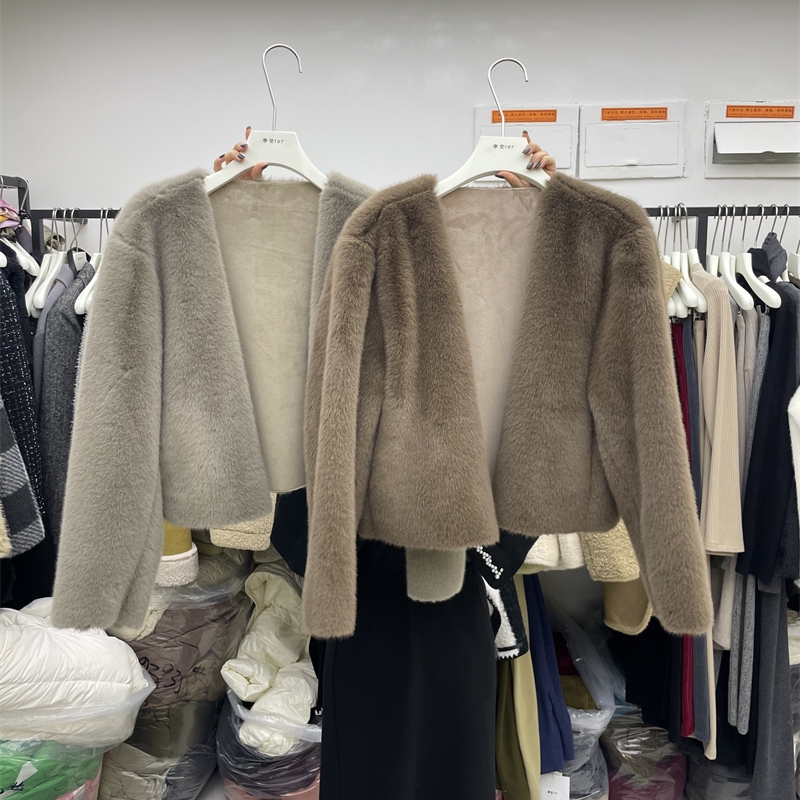 摩登mdeng冬2025高级环保皮草水貂毛外套女皮毛一体上衣T6583