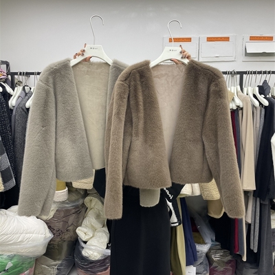 摩登mdeng冬2025高级环保皮草水貂毛外套女皮毛一体上衣T6583