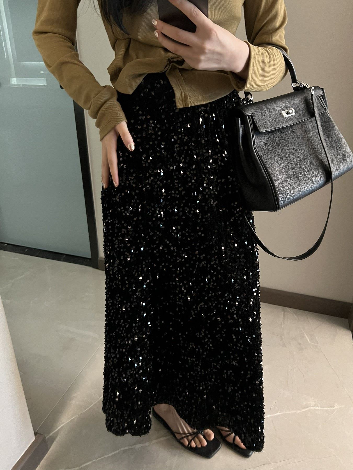 长裙A字通勤型摩登mdeng19