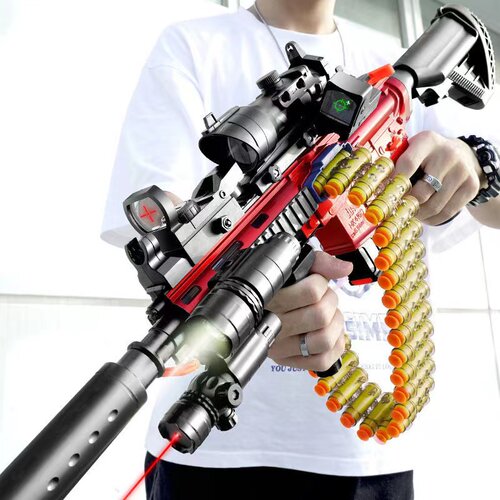 M416手自一体电动连发软弹枪儿童玩具枪男孩机关枪仿真加特林狙击